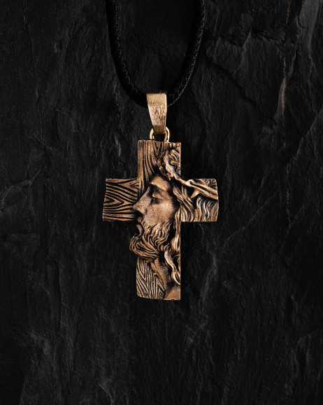 Хрест у жовтому золоті THE FACE OF FAITH 6