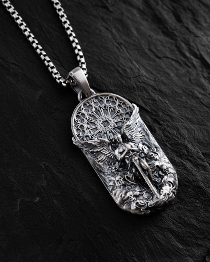 Срібний кулон SAINT MICHAEL / Кулони + 3