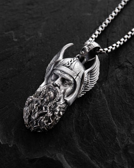 Серебряный кулон VIKING WARRIOR ODIN / Кулоны + 4