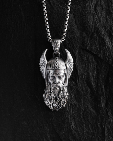 Срібний кулон VIKING WARRIOR ODIN