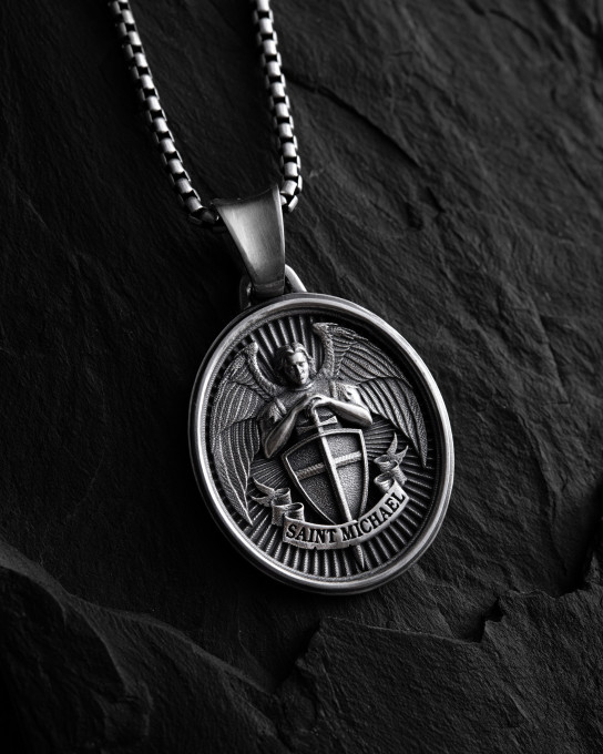Срібний кулон SAINT MICHAEL / Кулони + 4