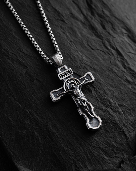 Срібний хрест FILIUS UNIGENITUS DEI. INRI 2