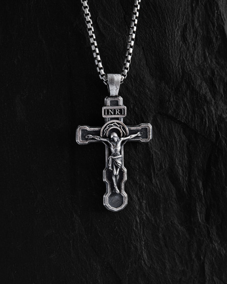 Серебряный крест FILIUS UNIGENITUS DEI. INRI