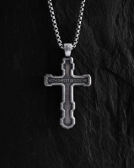 Серебряный крест FILIUS UNIGENITUS DEI. INRI / Кулоны + 3