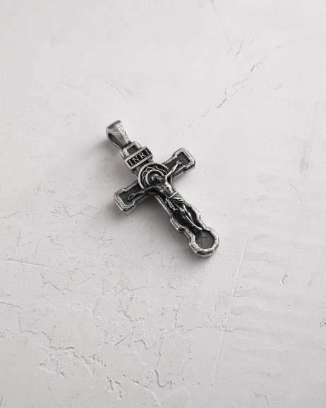 Срібний хрест FILIUS UNIGENITUS DEI. INRI 4