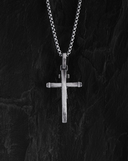 Срібний хрест CRUCIFIXION OF JESUS. ІНЦІ / Кулони + 2