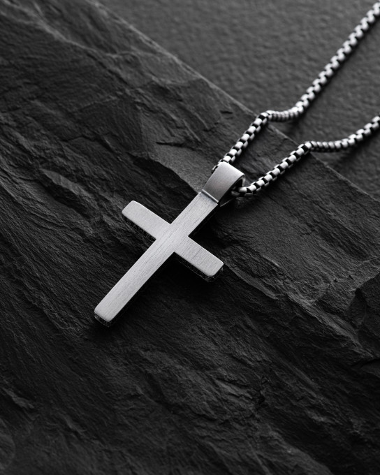 Срібний хрест JESUS PRAYER / Кулони + 2