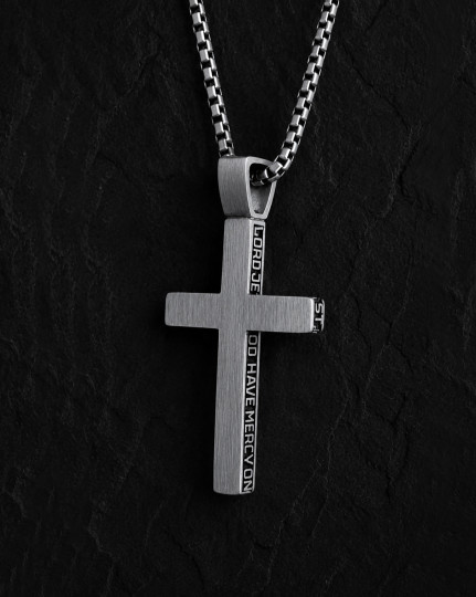 Серебряный крест JESUS PRAYER / Кулоны