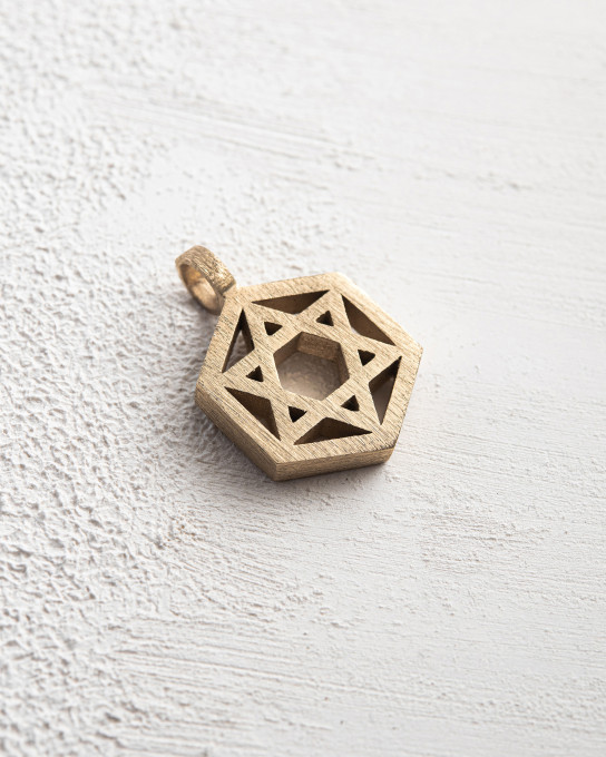 Кулон HEBREW STAR (жовте золото) / Кулони