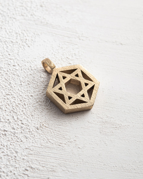 Кулон HEBREW STAR (жовте золото) / Кулони