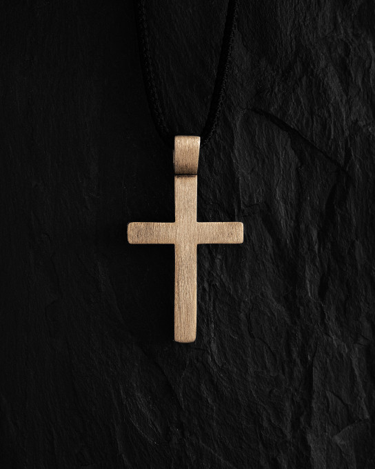 Хрест JESUS PRAYER (жовте золото) / Кулони + 6