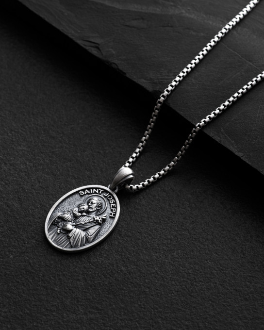 Срібний кулон SAINT JOSEPH / Кулони + 2