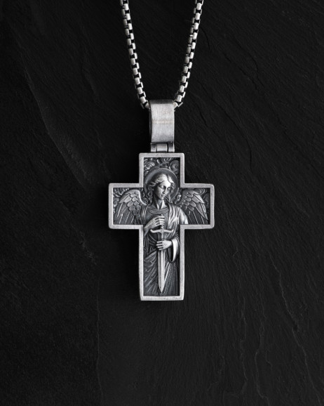 Срібний хрест ARCHANGEL MICHAEL / Кулони