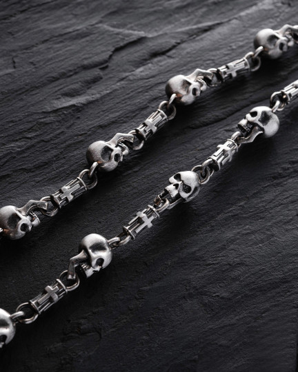 Серебряная цепочка MEMENTO MORI / Цепочки + 3