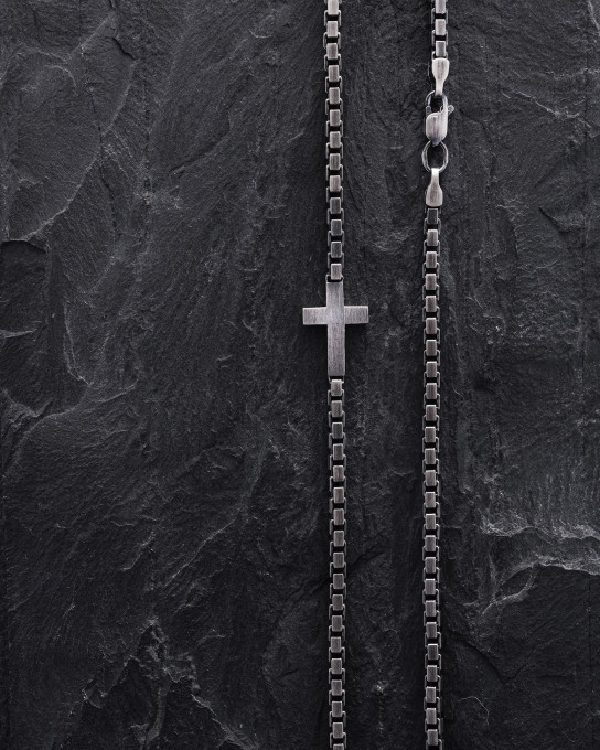 Серебряная цепочка CROSS / Цепочки + 4