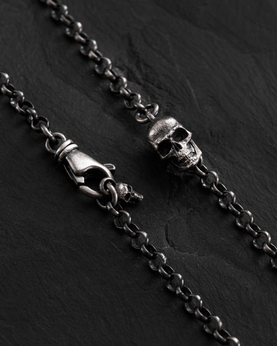 Серебряная цепочка SKULL / Цепочки + 4