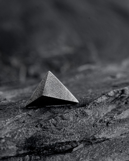 Срібна моносережка PYRAMID / Сережки + 8