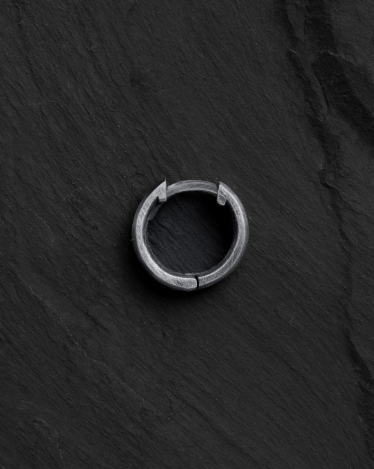 Срібна моносережка THE HOOP / Сережки + 6