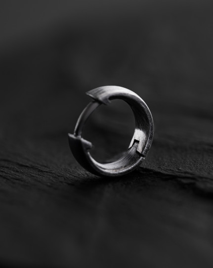 Серебряная моносерьга THE HOOP / Серьги