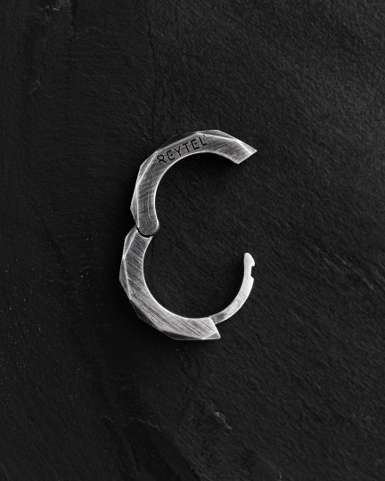 Серебряная серьга - кольцо FLASH / Серьги + 3
