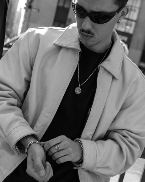 Серебряная серьга - кольцо REYTEL 6