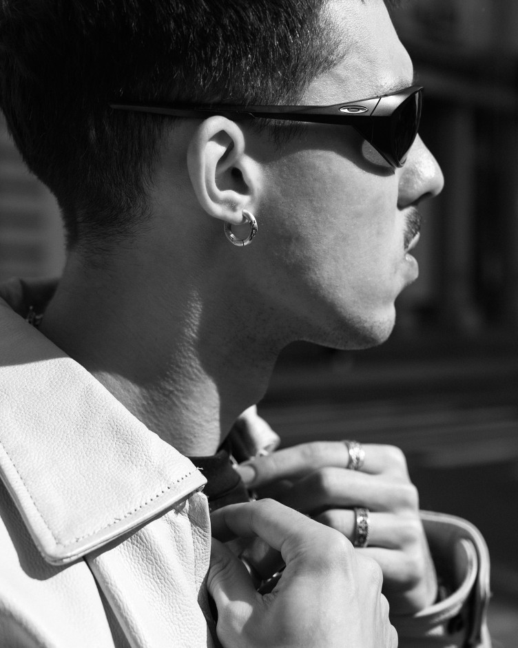 Silver single - earring DOVBUSH 14