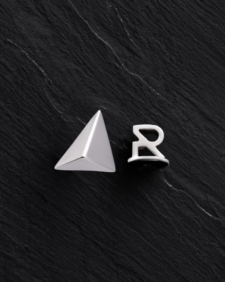 Моносерьга PYRAMID (белое золото)