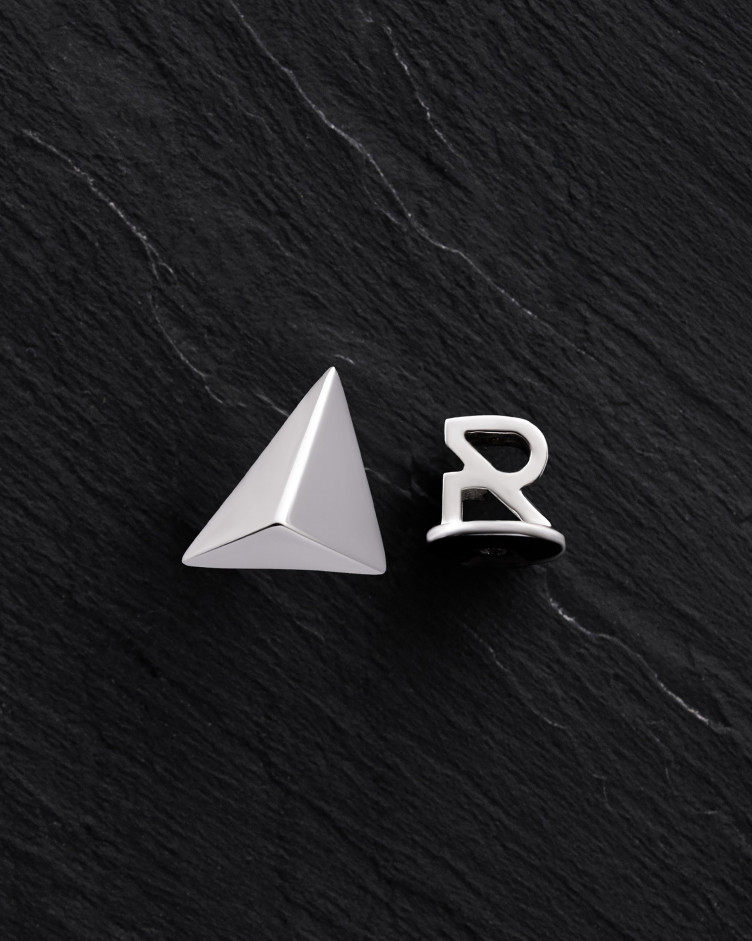 Моносерьга PYRAMID (белое золото)