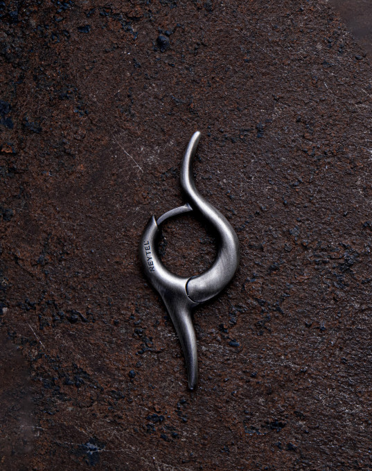 Серебряная моносерьга FLAME / Серьги + 8