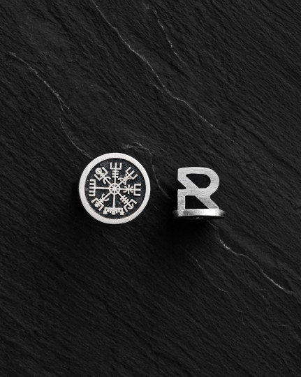 Срібна моносережка VEGVISIR / Сережки