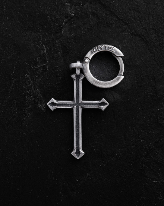 Срібна моносережка GOTHIC CROSS / Сережки