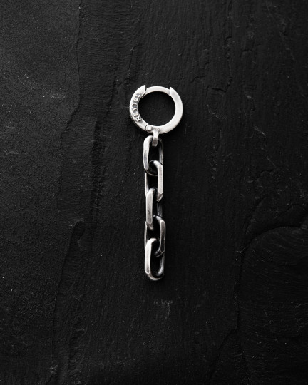 Срібна сережка - кільце CHAIN / Сережки