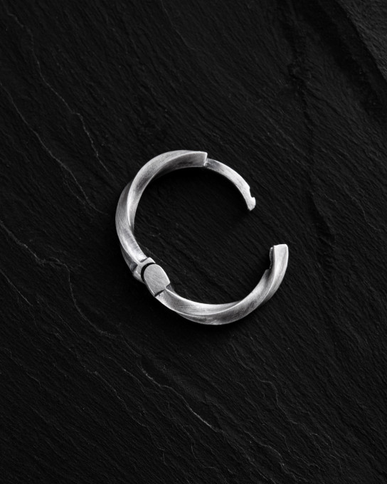 Срібна сережка - кільце THE SPIRAL OF TIME / Сережки + 5