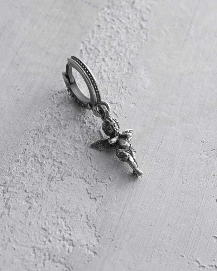 Silver single earring ANGEL OF LIGHT