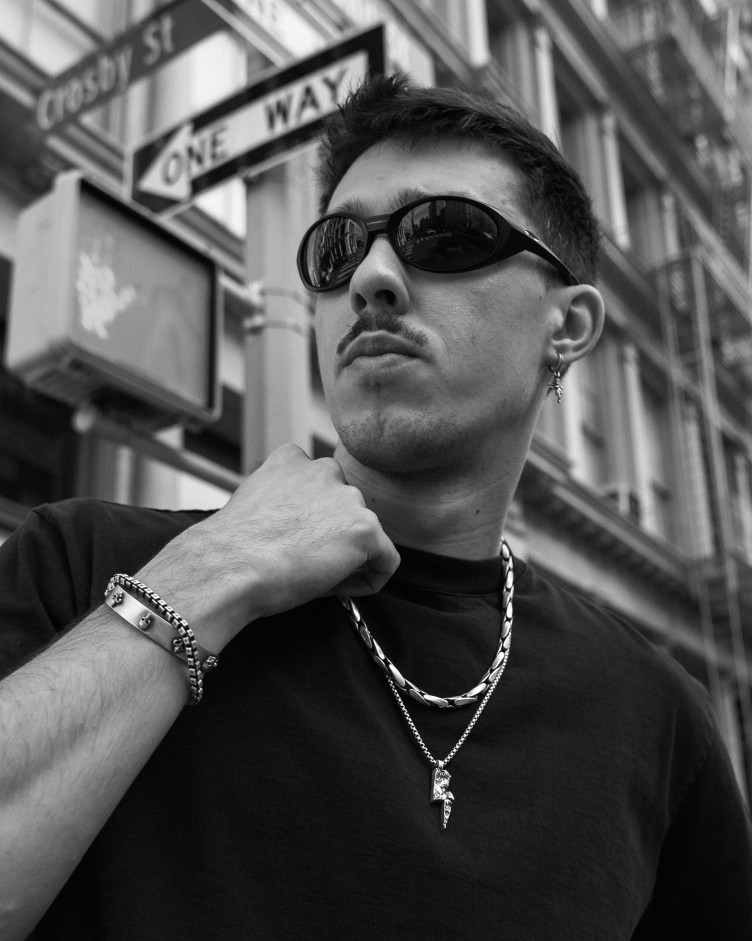 Silver single earring ANGEL OF LIGHT 10