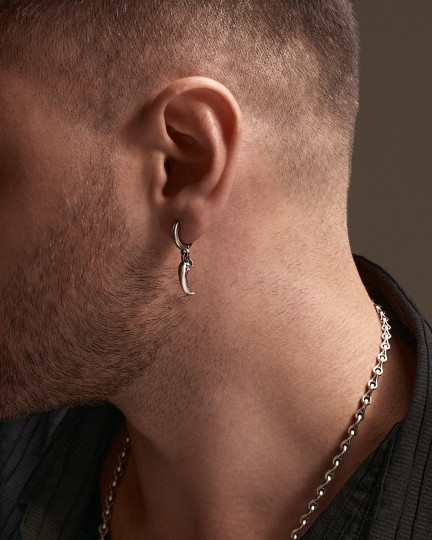 Серебряная моносерьга GRIZZLY BEAR CLAW / Серьги + 2