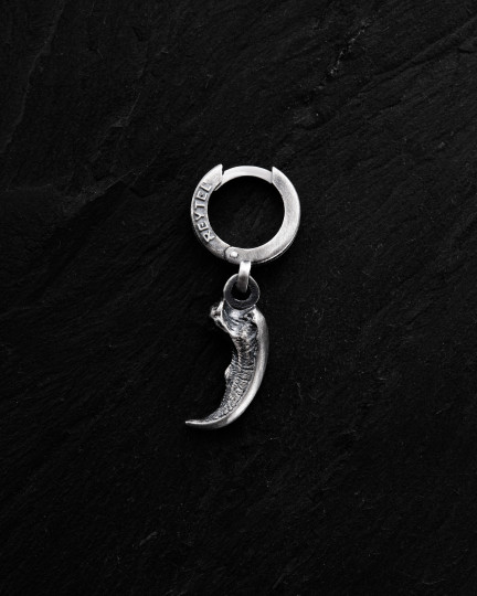 Серебряная моносерьга GRIZZLY BEAR CLAW / Серьги