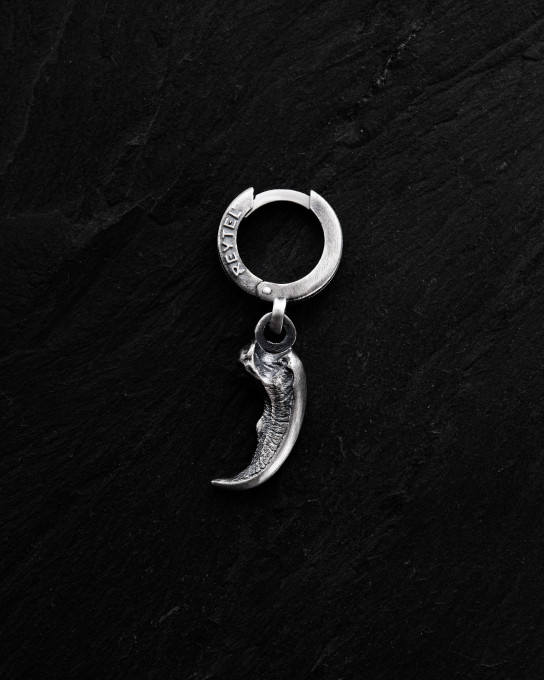 Серебряная моносерьга GRIZZLY BEAR CLAW / Серьги