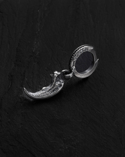 Серебряная моносерьга GRIZZLY BEAR CLAW / Серьги + 3