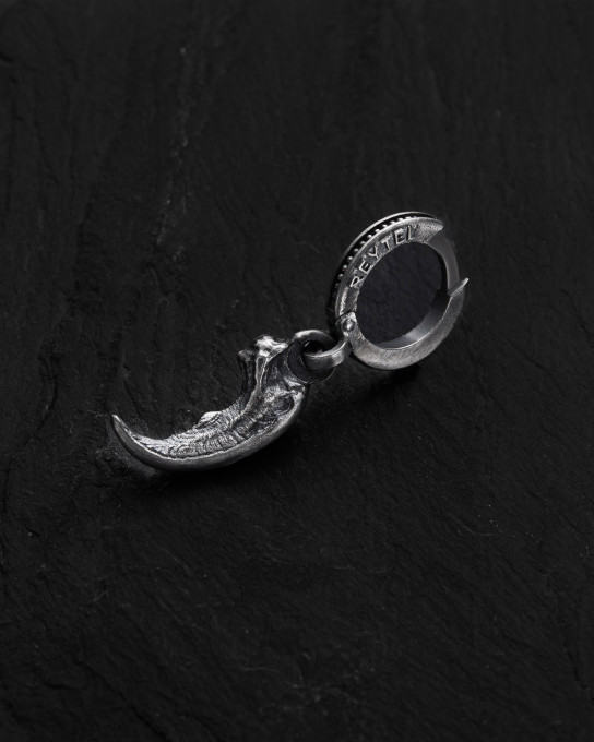 Серебряная моносерьга GRIZZLY BEAR CLAW / Серьги + 4