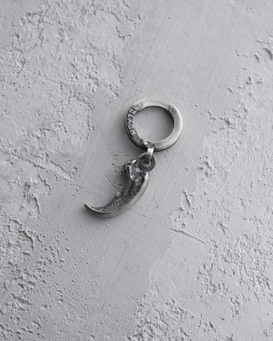 Серебряная моносерьга GRIZZLY BEAR CLAW / Серьги + 6