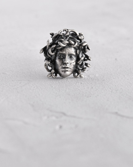 Срібна моносережка MEDUSA GORGON / Сережки + 3