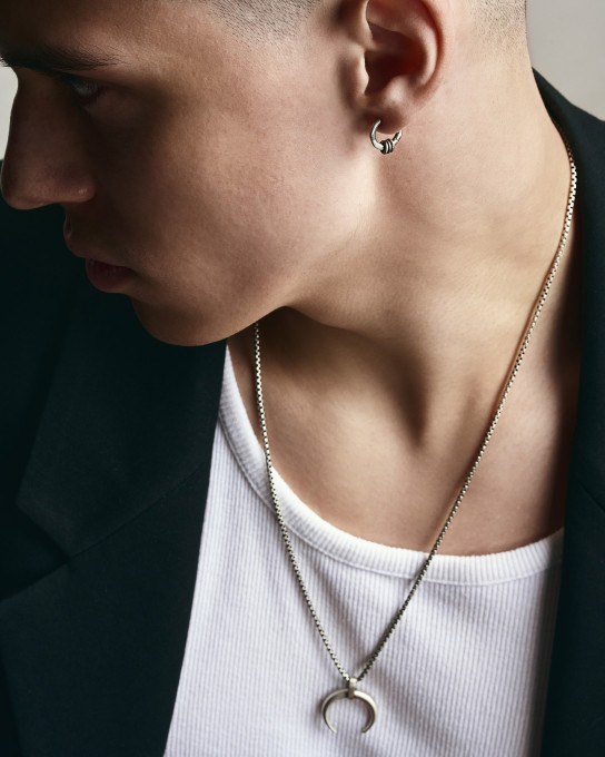 Серебряная моносерьга BAGUES / Серьги + 8