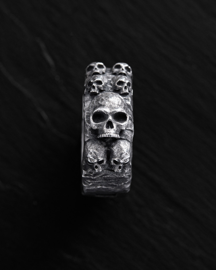 Silver single earring DREAD 2