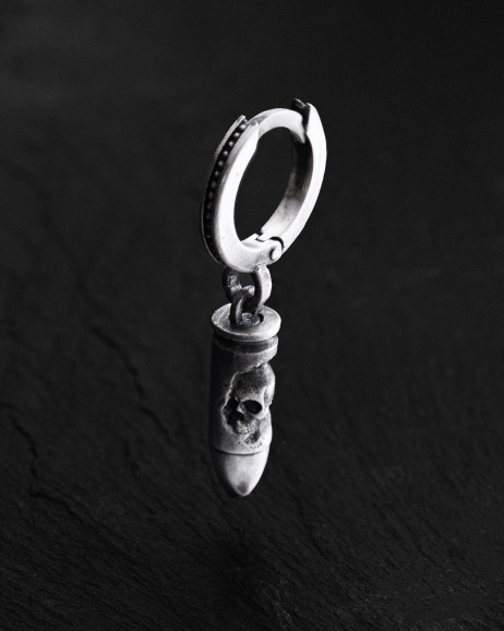 Срібна моносережка BULLET. MEMENTO MORI