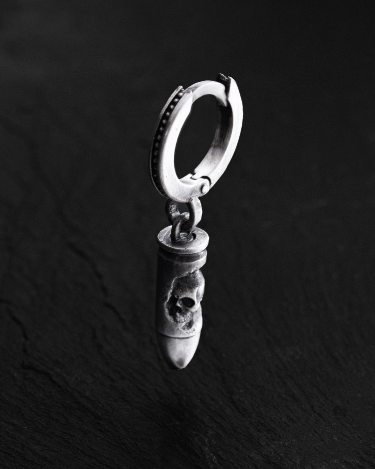 Срібна моносережка BULLET. MEMENTO MORI