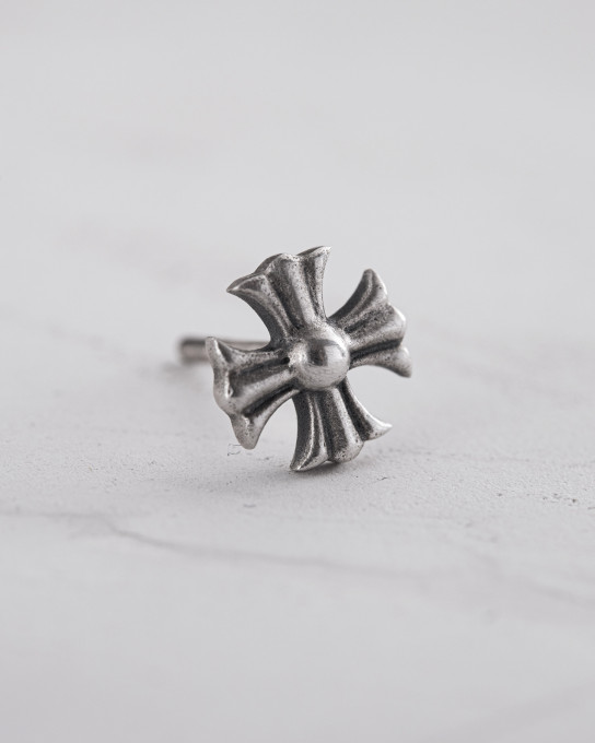 Срібна моносережка CROIX DES TEMPLIERS / Сережки + 5