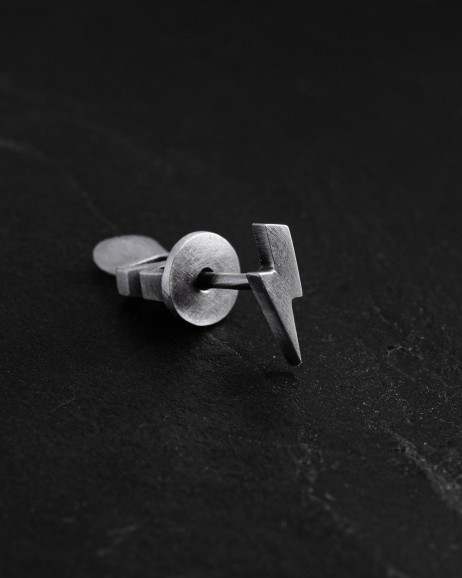 Серебряная моносерьга LIGHTNING 2