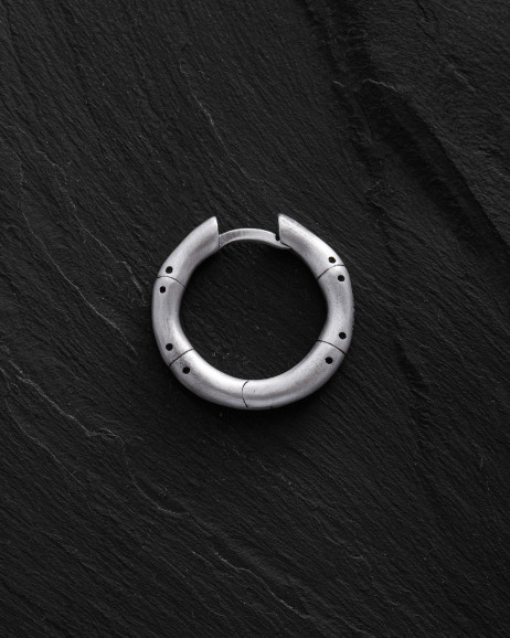 Silver single earring TRIN 2