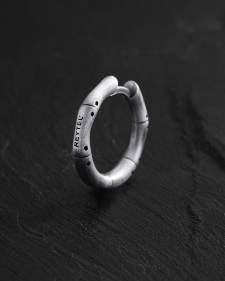 Silver single earring TRIN 3